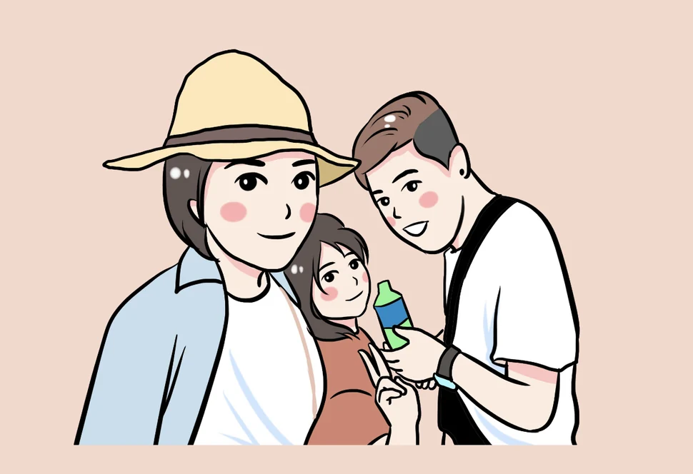 溫馨家庭插畫